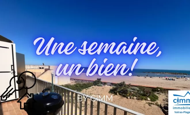 LOCATION SAISONNIERE - APPARTEMENT EN BORD DE PLAGE, Valras, Cimm Immobilier