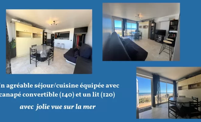 LOCATION SAISONNIERE - APPARTEMENT EN BORD DE PLAGE, Valras, Cimm Immobilier