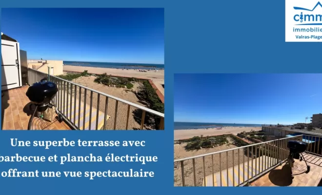 LOCATION SAISONNIERE - APPARTEMENT EN BORD DE PLAGE, Valras, Cimm Immobilier