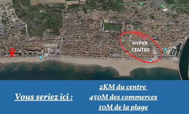LOCATION SAISONNIERE - APPARTEMENT EN BORD DE PLAGE, Valras, Cimm Immobilier